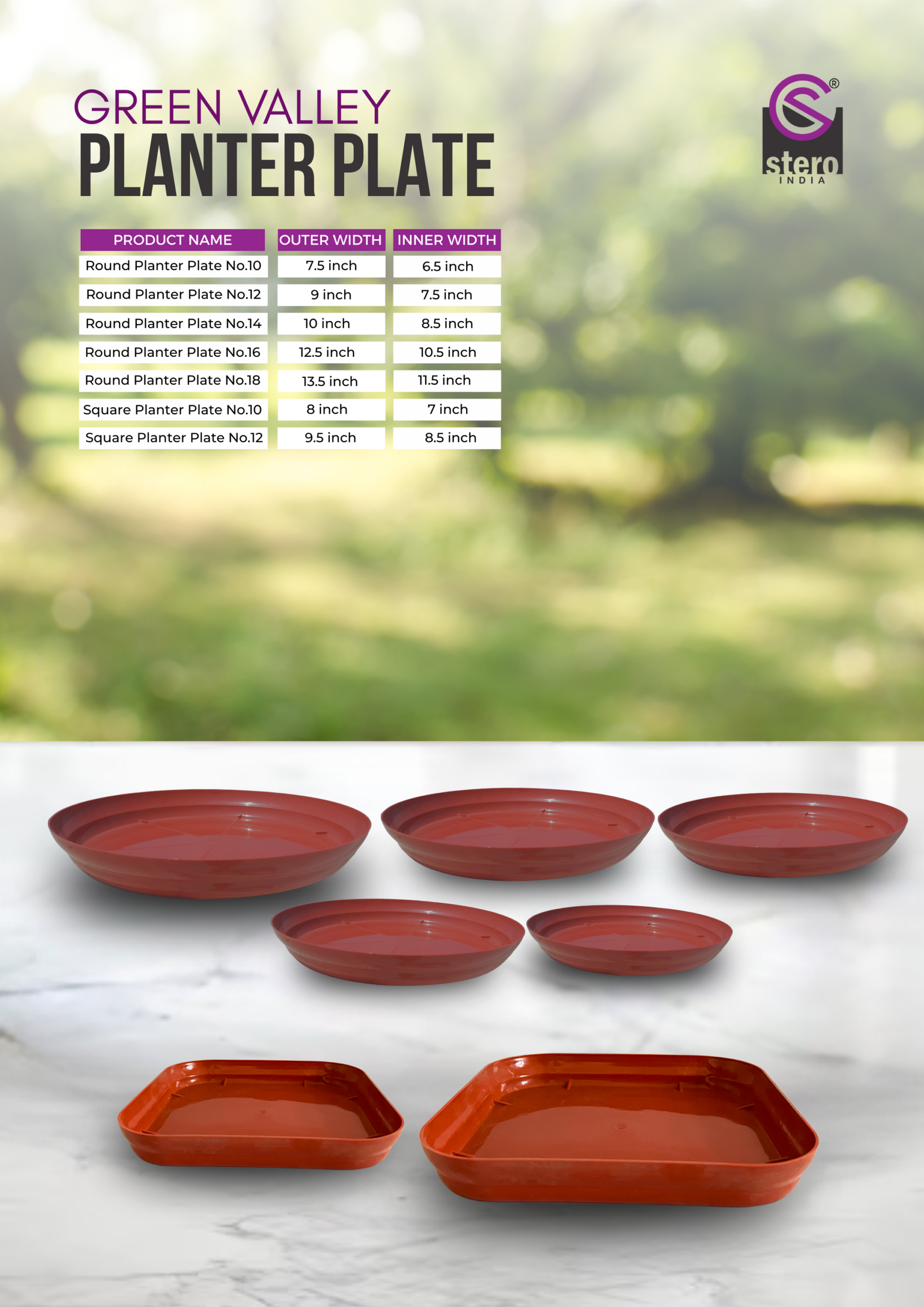 Green Valley Planter Plate